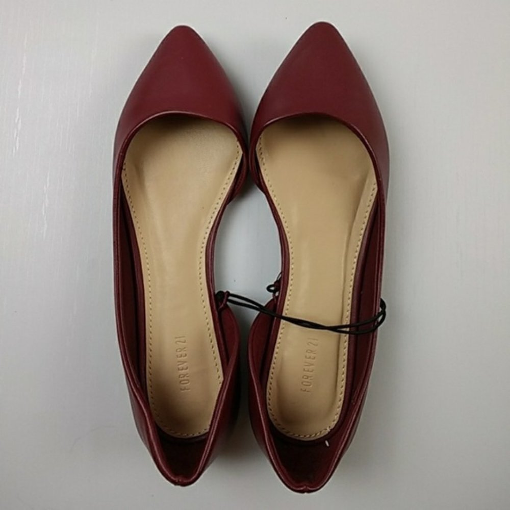 Red pointed toe flats - Size 5.5